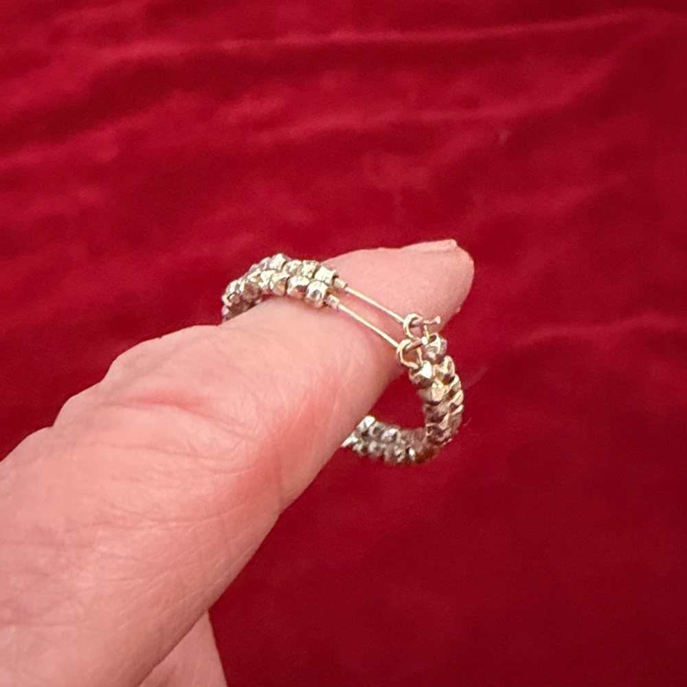 Sundance Sterling Silver Beaded Hoop Earrings - Picture 2 of 3